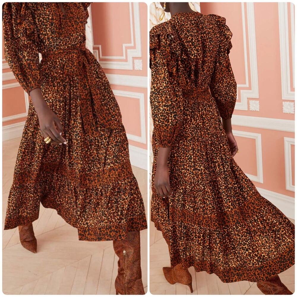 Ulla Johnson Sierra Midi Skirt Leopard